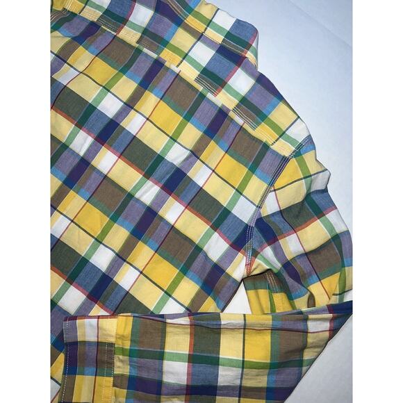 Lauren Ralph Lauren Shirt Women's Size PS Small Petites Yellow Plaid Roll Tab LS - Picture 13 of 15